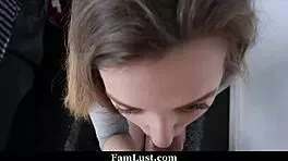 I caught my stepsis skipping school, and she agreed to do anything. FamLust