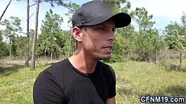 Watch This Real Teen 18+ Handle A Massive Cock Deep In Her Throat Outdoors