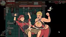 spooky milk life hentai game. rough femdom handjob at the gym