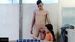 Colombian stepsister gives intense blowjob to uncle