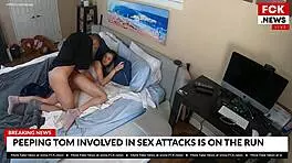 Creepy intruder caught on hidden cam in shocking home break-in.