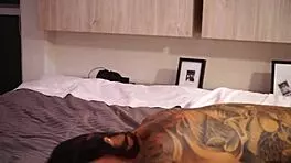 the hot babe starts with oral and blowjob, then masturbates intensely with a pillow until reaching climax in this amateur hardcore sex scene.