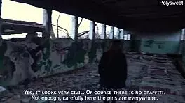 why is this blogger girl sucking a guy in a deserted place? and he cums on her face!