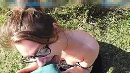 Horny Hannah Goode Gets Huge Public Facial