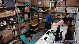 brunette teen fucks patron while redhead gets pounded hard by suspect in uniform