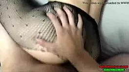 Man, this skinny babe in fishnets got drilled hard!