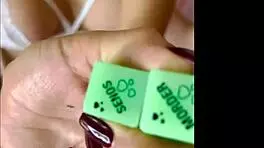 beautiful brunette and latina lesbians with small and big tits play spanking games while muff diving