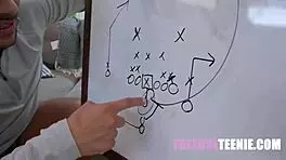 Intense Freeuse Threesome During Game Planning