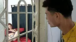 Slutty Friend Caught Masturbating Gets Hardcore Blowjob