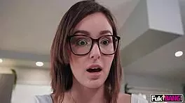 leana lovings needed help with africa studies but got interracial facial cumshot on her teen pussy