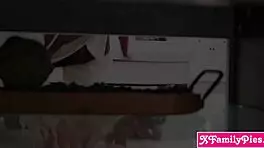 Halloween teens sharing stepbro's monster cock 😈