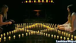 adorable young lezzies seducing each other with face sitting 😘