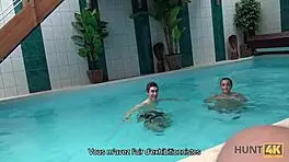 hidden cam adventures in a private pool with teen blowjobs and sex for cash