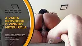 Julia carioca gets naughty in the neighbor's renovation with sheer outfit