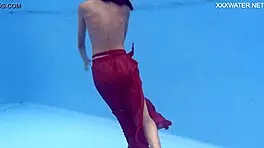 Tiny Skinny Pornstar Hermione Ganger Splashing in the Pool