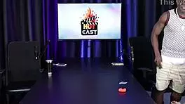 Wow, that big black cock is huge! She measures and sucks it!