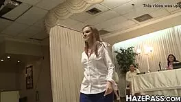 Lesbians Humiliated with Strapon in Sorority