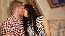 Hot nerd intensely bonks like a slut