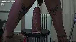 big dildo stretches my ass hard