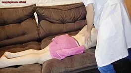 Look what my wife did with the masseur at home, I already suspected it.