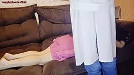 Look what my wife did with the masseur at home, I already suspected it.