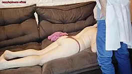 Look what my wife did with the masseur at home, I already suspected it.