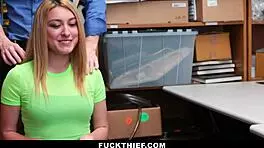 Caught shoplifting? Strip and suck my cock now!