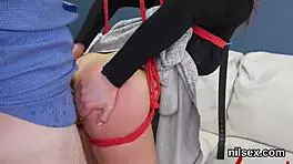 Naughty teen 18+ undergoes bizarre anal therapy in loony bin