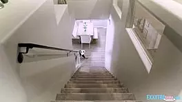 petite teen zerella skies gets deeply drilled by hung stud quinton james in cfnm scene. the hardcore action unfolds with monster cock and big tits.