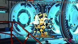 Horny cute cuffed young brunette sucks big cock deepthroat and gets fucked anal