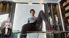 Business Woman in Stockings Gets Pussy Licked by Boss in Public 3D Porn