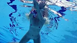 Absolute underwater blonde beauty Elena Proklova with natural tits