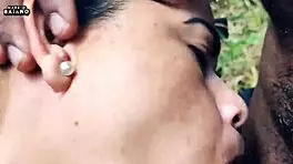 no place to fuck her so in the woods my stick went in her ass, husband wanted cuckold so i gave pussy to friend