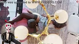 Business Woman in Stockings Gets Pussy Licked by Boss in Public 3D Porn