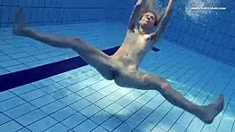 Absolute underwater blonde beauty Elena Proklova with natural tits