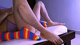 Secret attraction between teen student and friend's mother in apartment