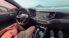 Stop the car at the beach, I want that delicious cumshot.