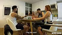 teen 18+ brunette gets cum on her pussy after sexy games with friends! 🇵🇹