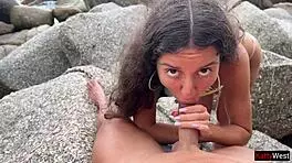 even a strong storm can't stop this outdoor sex with cum on ass