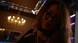 tattoo girl fucked hard in bdsm studio with leather