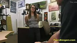 Desperate Brunette Teen 18+ Sucks and Fucks Big Cock for Cash Outdoors