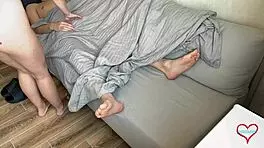 Stepsister Wakes Me With A Surprising Blowjob Under The Blanket