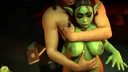 fucking that sexy busty goblin girl in 3d porn 😈