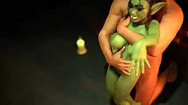 fucking that sexy busty goblin girl in 3d porn 😈