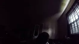 the teen bends over for a suck and fuck session ending in creampie from pov.