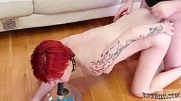 in a crowded cinema, a teen 18+ gets dominated and bound in hardcore bdsm, screaming during intense anal action