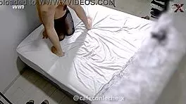 i tricked my girlfriend with her stepsister and the camera records us she puts on leggings to seduce me and lets me fuck her ass