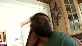 latina teen gets facial from stepfather