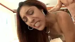 latina teen gets facial from stepfather