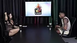 Man's fetish involves being tied up watching two beautiful women in sheer red lingerie engage in passionate play